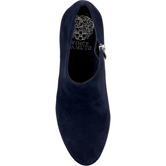 Vince Camuto Women's Inkwell Leather Closed Pointed Toe High Heel Elvin Bootie - Picture 5 of 8